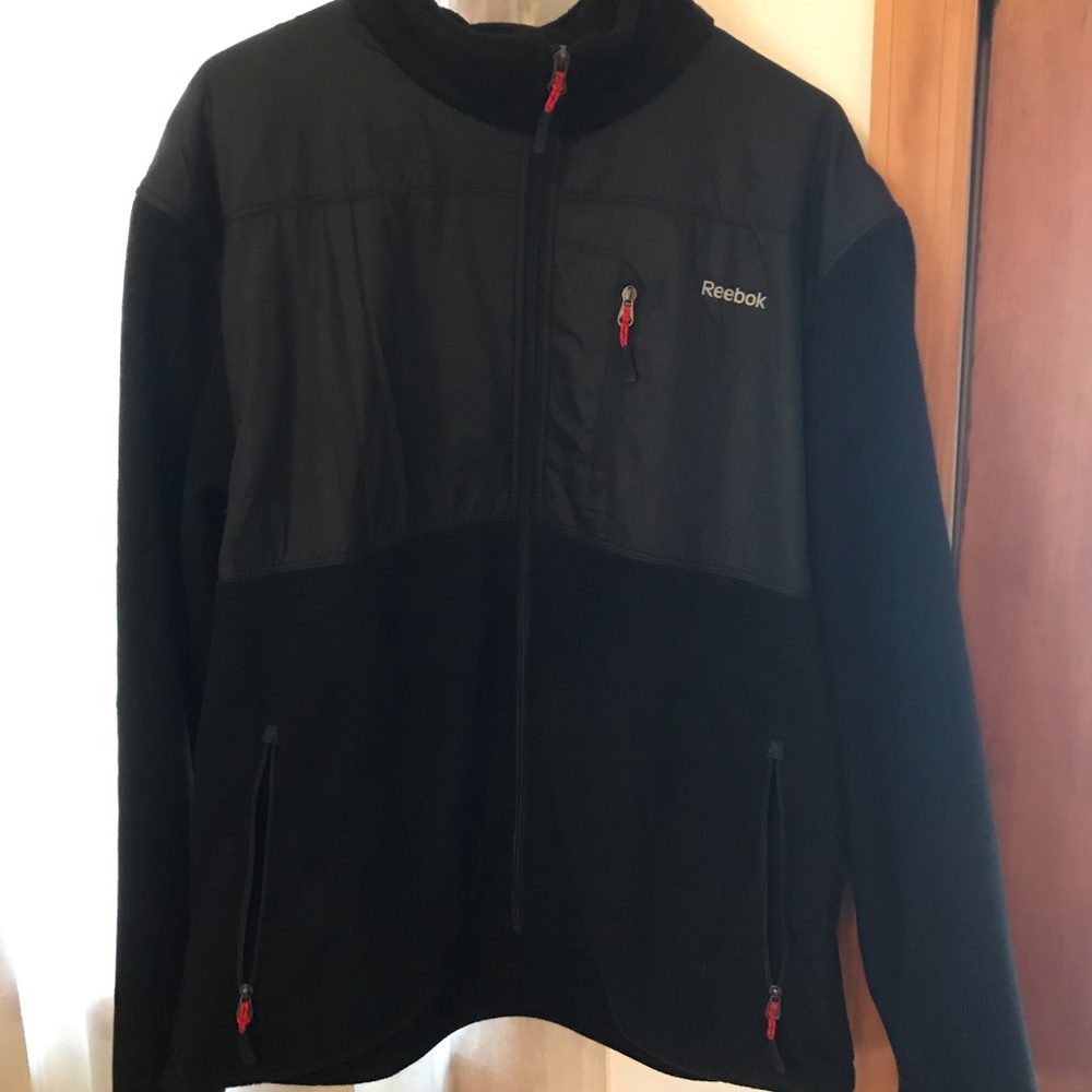 Reebok men’s jacket fleece XL new NWT black